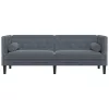 Chesterfield kanapé Sötétszürke 194 x 74.5 x 70.5 cm Bársony