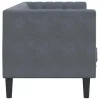 Chesterfield kanapé Sötétszürke 194 x 74.5 x 70.5 cm Bársony