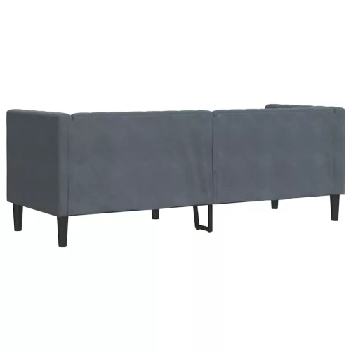 Chesterfield kanapé Sötétszürke 194 x 74.5 x 70.5 cm Bársony