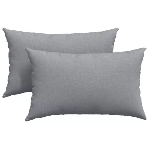 Kanapé párnák 2 pcs Világosszürke 50 x 30 cm szövet