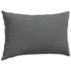 Kanapé párnák 2 pcs Sötétszürke 50 x 30 cm szövet