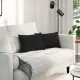 Kanapé párnák 2 pcs Fekete 50 x 30 cm szövet