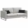 Kanapé párnák 2 pcs Fekete 50 x 30 cm szövet