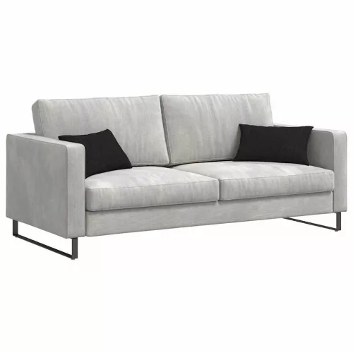 Kanapé párnák 2 pcs Fekete 50 x 30 cm szövet