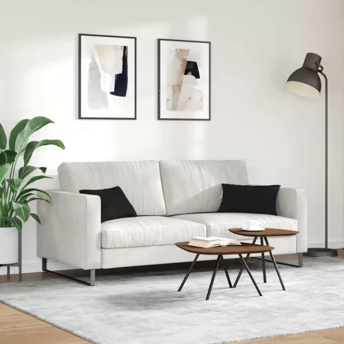 Kanapé párnák 2 pcs Fekete 50 x 30 cm szövet
