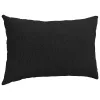 Kanapé párnák 2 pcs Fekete 50 x 30 cm szövet