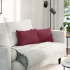 Kanapé párnák 2 pcs Bordó 50 x 30 cm szövet