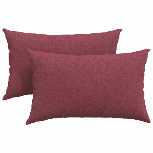 Kanapé párnák 2 pcs Bordó 50 x 30 cm szövet
