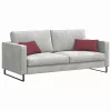Kanapé párnák 2 pcs Bordó 50 x 30 cm szövet