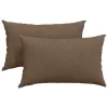 Kanapé párnák 2 pcs Barna 50 x 30 cm szövet