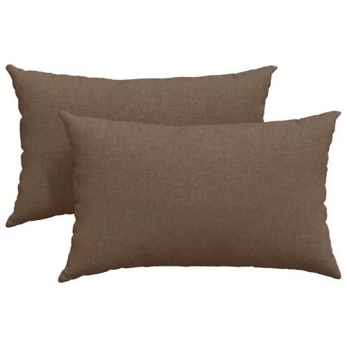Kanapé párnák 2 pcs Barna 50 x 30 cm szövet
