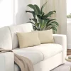 Kanapé párnák 2 pcs Krém 50 x 30 cm szövet