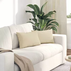 Kanapé párnák 2 pcs Krém 50 x 30 cm szövet