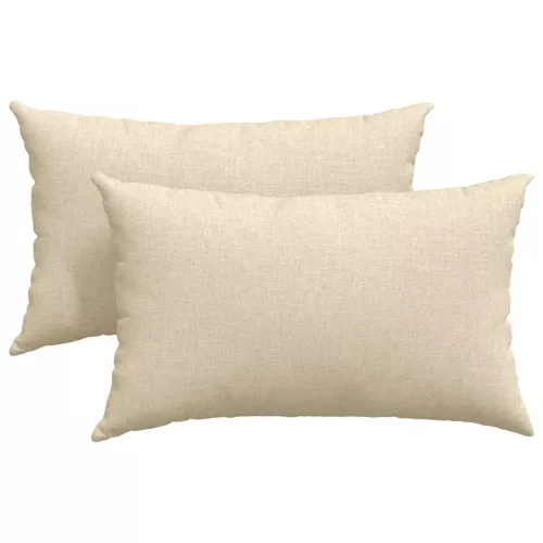 Kanapé párnák 2 pcs Krém 50 x 30 cm szövet