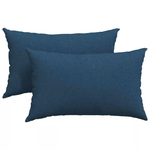 Kanapé párnák 2 pcs Kék 50 x 30 cm szövet
