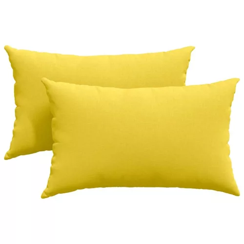 Kanapé párnák 2 pcs Világos sárga 50 x 30 cm szövet