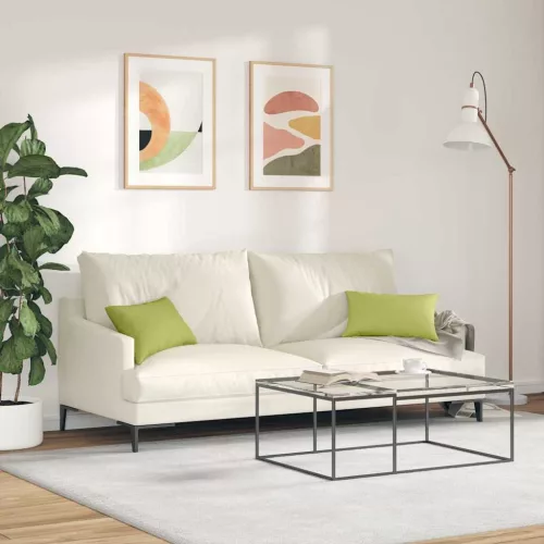 Kanapé párnák 2 pcs Világos zöld 50 x 30 cm szövet