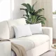 Kanapé párnák 2 pcs Fehér 50 x 30 cm szövet