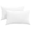 Kanapé párnák 2 pcs Fehér 50 x 30 cm szövet