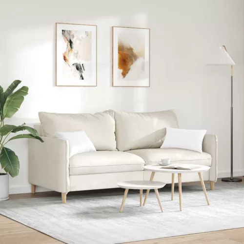 Kanapé párnák 2 pcs Fehér 50 x 30 cm szövet