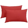 Kanapé párnák 2 pcs Piros 50 x 30 cm szövet