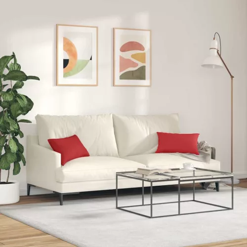 Kanapé párnák 2 pcs Piros 50 x 30 cm szövet