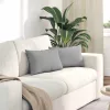 Kanapé párnák 2 pcs Szürke 50 x 30 cm szövet