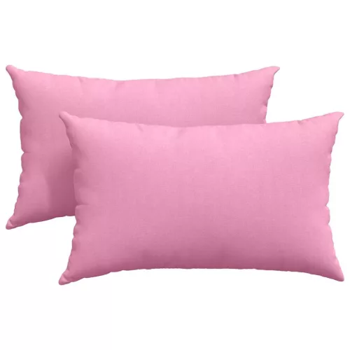 Kanapé párnák 2 pcs Rózsaszín 50 x 30 cm szövet