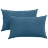 Kanapé párnák 2 pcs Kék 50 x 30 cm Bársonyos szövet