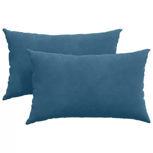 Kanapé párnák 2 pcs Kék 50 x 30 cm Bársonyos szövet
