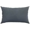 Kanapé párnák 2 pcs Sötétszürke 50 x 30 cm Bársonyos szövet