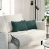Kanapé párnák 2 pcs Sötétzöld 50 x 30 cm Bársonyos szövet