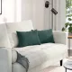 Kanapé párnák 2 pcs Sötétzöld 50 x 30 cm Bársonyos szövet