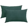 Kanapé párnák 2 pcs Sötétzöld 50 x 30 cm Bársonyos szövet
