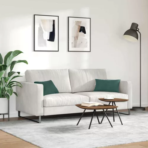 Kanapé párnák 2 pcs Sötétzöld 50 x 30 cm Bársonyos szövet