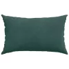 Kanapé párnák 2 pcs Sötétzöld 50 x 30 cm Bársonyos szövet