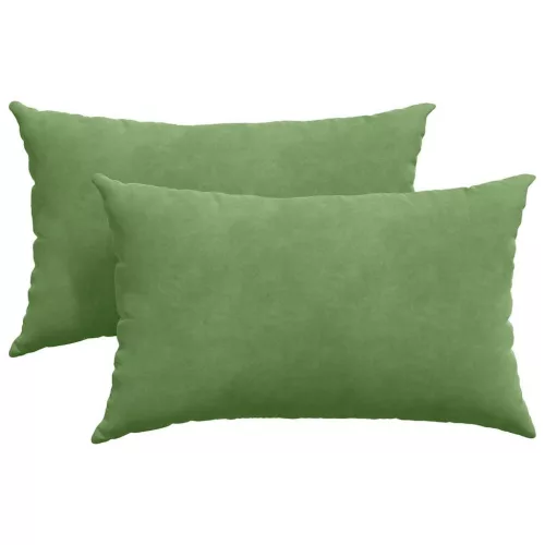 Kanapé párnák 2 pcs Világos zöld 50 x 30 cm Bársonyos szövet
