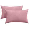 Kanapé párnák 2 pcs Rózsaszín 50 x 30 cm Bársonyos szövet