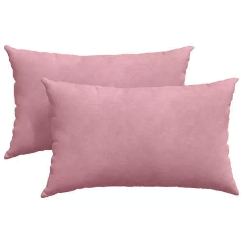 Kanapé párnák 2 pcs Rózsaszín 50 x 30 cm Bársonyos szövet