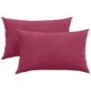 Kanapé párnák 2 pcs bordó 50 x 30 cm Bársonyos szövet