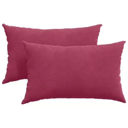 Kanapé párnák 2 pcs bordó 50 x 30 cm Bársonyos szövet