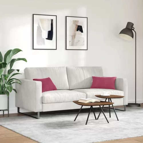 Kanapé párnák 2 pcs bordó 50 x 30 cm Bársonyos szövet