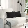 Kanapé párnák 2 pcs Fekete 50 x 30 cm Bársonyos szövet