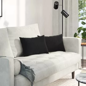 Kanapé párnák 2 pcs Fekete 50 x 30 cm Bársonyos szövet