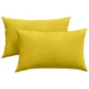 Kanapé párnák 2 pcs Sárga 50 x 30 cm Bársonyos szövet