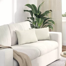 Kanapé párnák 2 pcs Krém 50 x 30 cm Bársonyos szövet