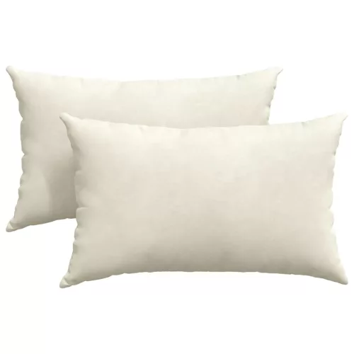 Kanapé párnák 2 pcs Krém 50 x 30 cm Bársonyos szövet