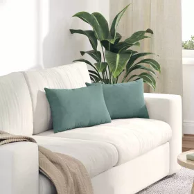   Kanapé párnák 2 pcs Tengeri Zöld 50 x 30 cm Bársonyos szövet