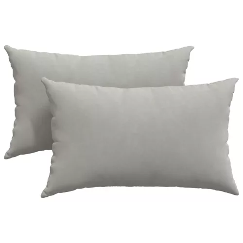 Kanapé párnák 2 pcs Világosszürke 50 x 30 cm szövet