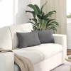 Kanapé párnák 2 pcs Sötétszürke 50 x 30 cm szövet